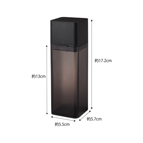 Recipient de ulei/ oțet Yamazaki Tower, 250 ml, negru-image-2