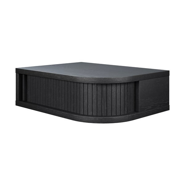 Noptieră neagră cu aspect de lemn de stejar Farsta – Woodman-image-2