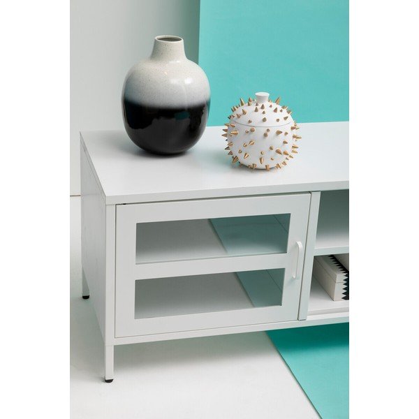 Comodă TV albă din oțel 150x50x45 cm Acier – Premier Housewares-image-2