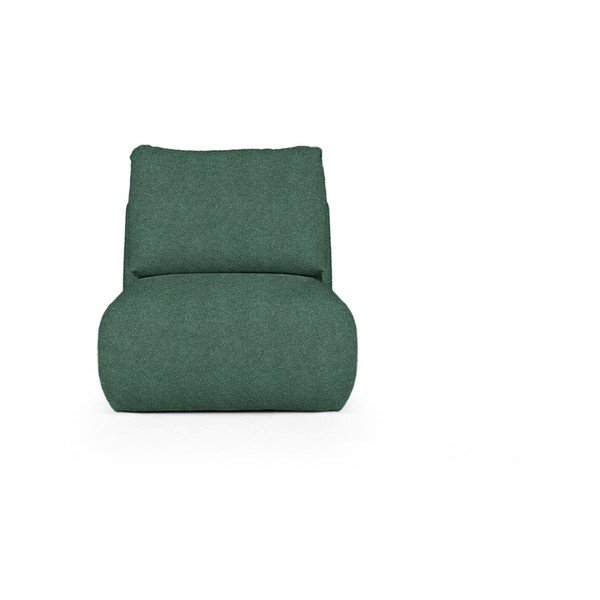 Fotoliu verde cu tapițerie din țesătură bouclé Mirel – Rodier-image-2