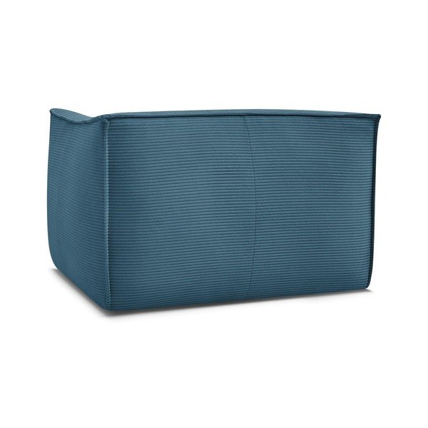 Fotoliu albastru cu tapițerie din catifea reiată Giorgia – Bobochic Paris-image-3