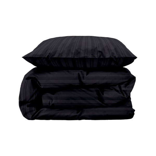 Lenjerie de pat gri antracit din damasc pentru pat de o persoană 140x200 cm Noble – Södahl