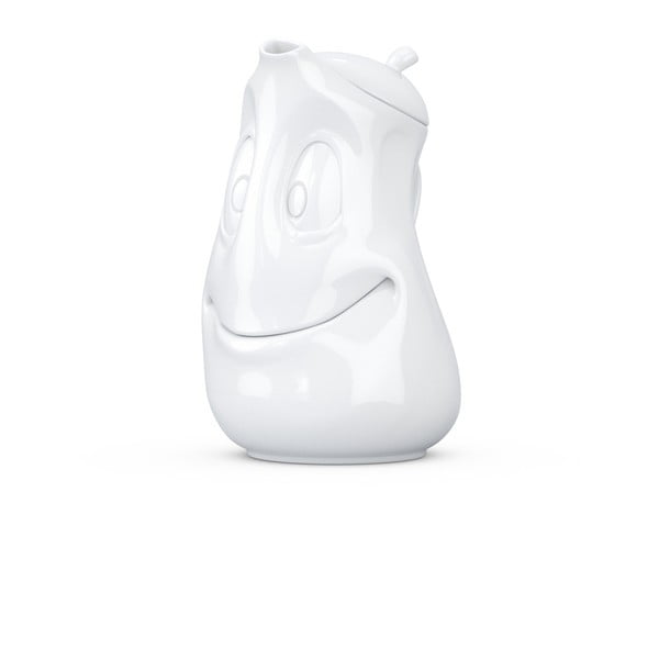 Ceainic din porțelan, zâmbet, 58products, alb-image-2