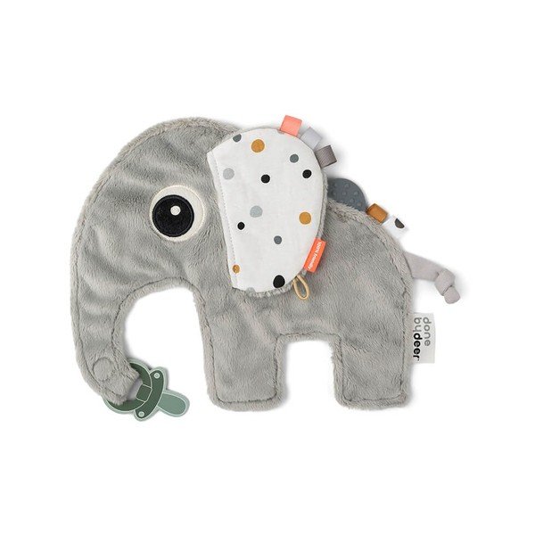Jucărie gri cu clip de suzetă Elphee - Done by Deer-image-1