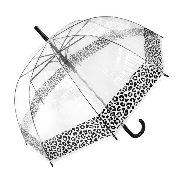 Umbrelă transparentă Ambiance Leopard, ⌀ 85 cm