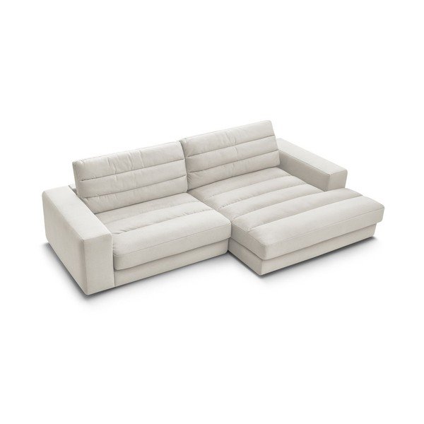 Colțar bej cu tapițerie din catifea (cu colț pe partea dreaptă/cu șezlong) Sierra – Bobochic Paris-image-3