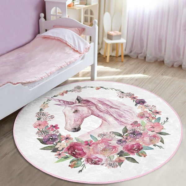 Covor pentru copii roz ø 120 cm Comfort – Mila Home-image-3