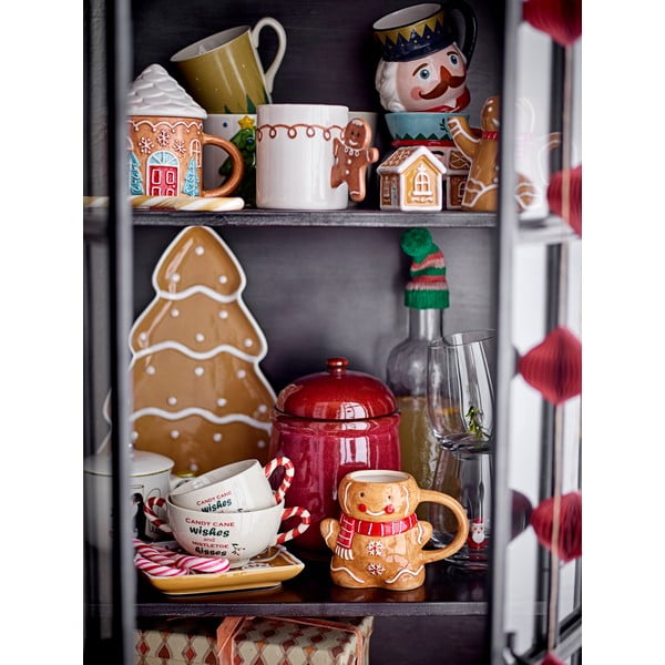 Cană crem din gresie 350 ml  cu model de Crăciun Ginnie – Bloomingville-image-2