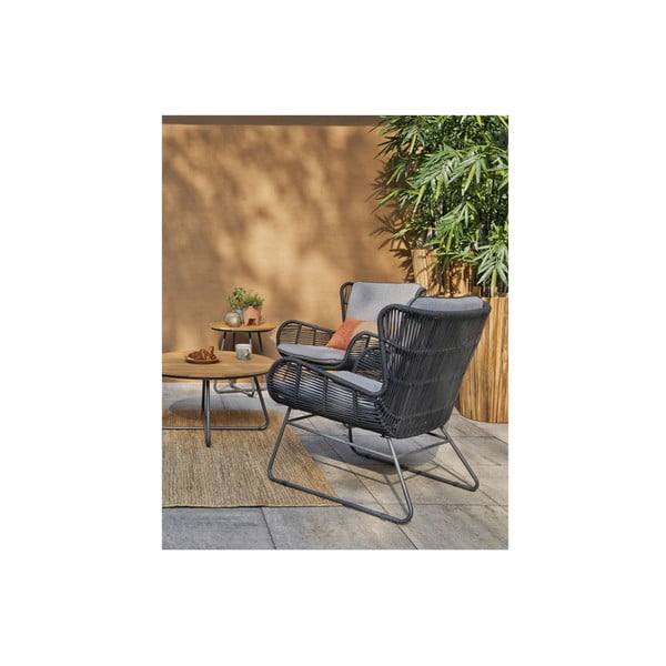 Fotoliu de grădină Exotan Grace, negru-image-2