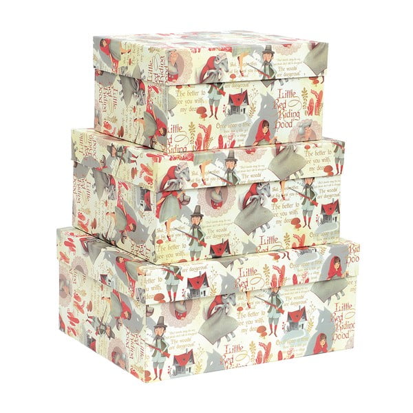 Cutii de cadouri 3 buc. Little Red Riding Hood – Kartos