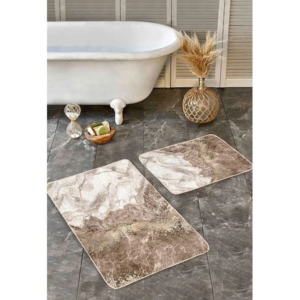 Covorașe de baie maro 2 buc. 60x100 cm – Mila Home-image-4