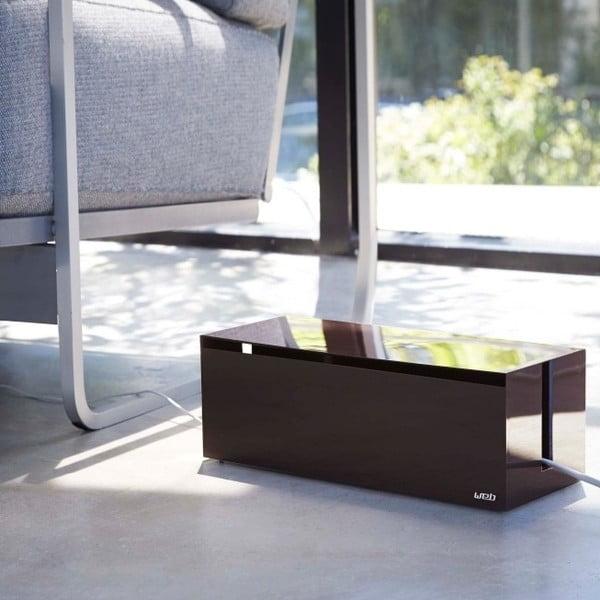 Cutie pentru încărcătoare și cabluri YAMAZAKI Web Cable Box, maro-negru-image-4