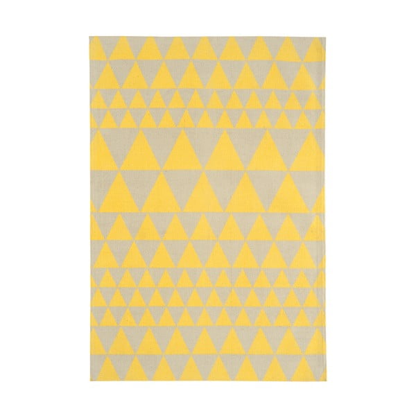 Covor Asiatic Carpets Triangles, 120 x 170 cm, galben-bej