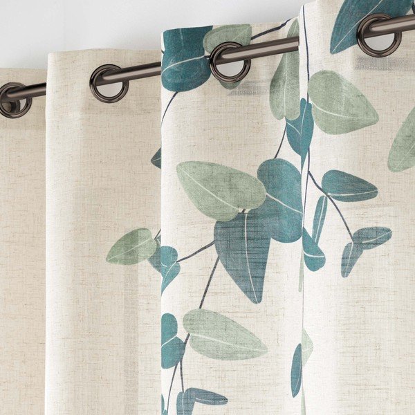 Draperie verde-bej 140x260 cm Botanica – douceur d'intérieur-image-3
