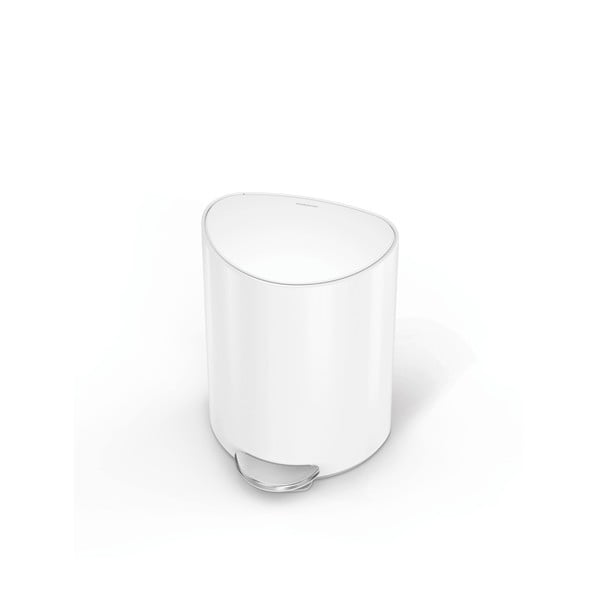 Coș de gunoi alb cu pedală din metal 6 l – simplehuman-image-3