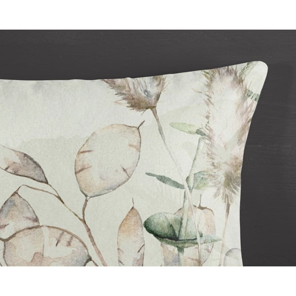 Lenjerie de pat verde/crem din flanelă pentru pat de o persoană/extinsă 140x220 cm Marjan – Good Morning-image-2