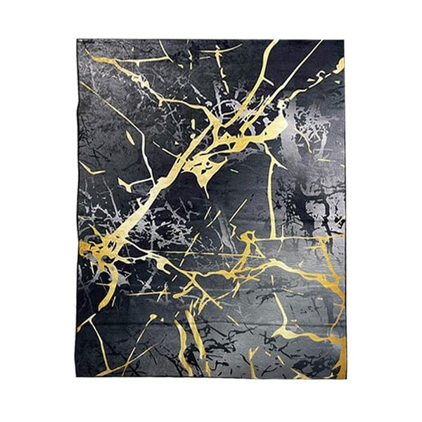 Covor negru/auriu 140x80 cm Modern Design - Rizzoli