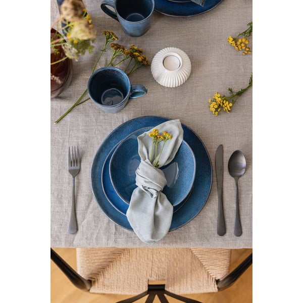 Serviciu de masă 16 buc. albastru închis din gresie Glosia - Bonami Selection-image-2