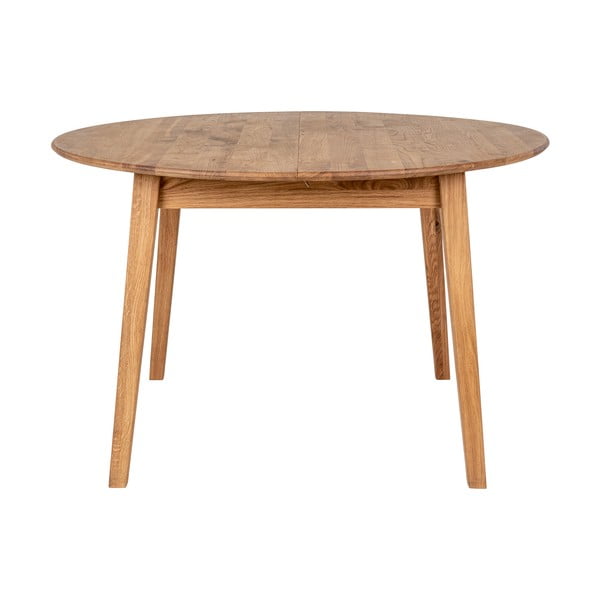 Masă de dining rotundă extensibilă din lemn de stejar ø 118 cm Metz – House Nordic-image-3