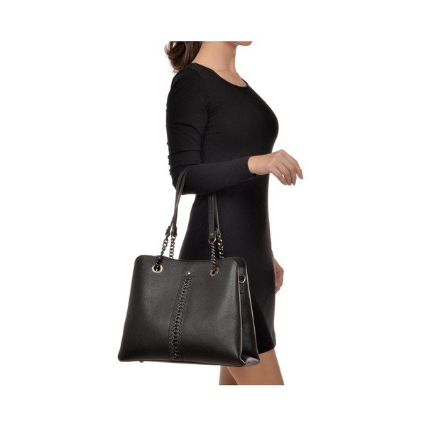 Geantă din piele Luisa Vannini Berta, negru-image-3