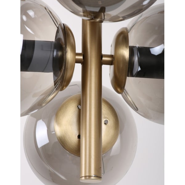 Lustră gri-auriu cu abajur din sticlă ø 15 cm Forte – Squid Lighting-image-4