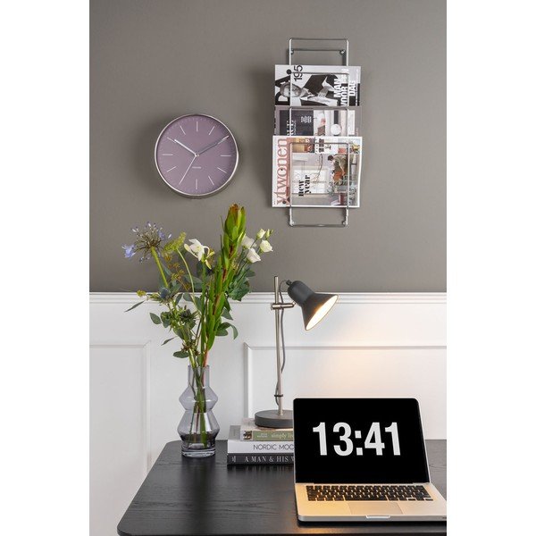 Suport pentru reviste Present Time ETH, argintiu-image-1