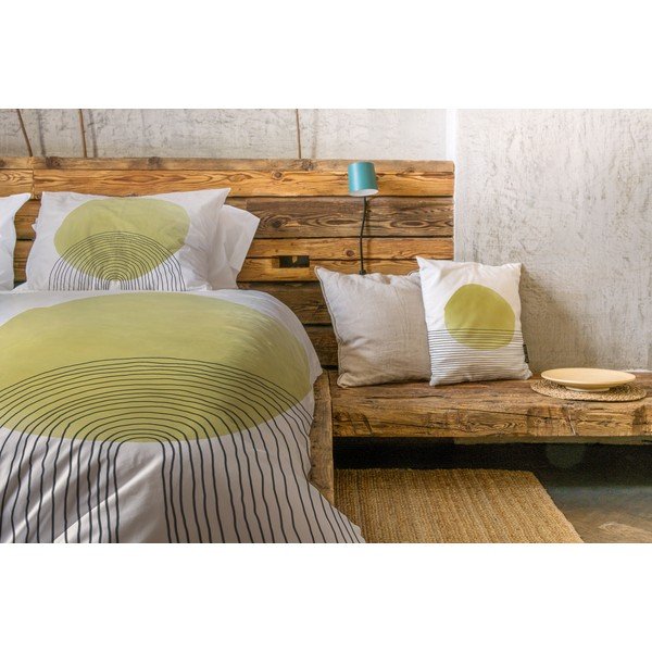 Lenjerie de pat din bumbac satinat Butter Kings Rising Sun, 200 x 200 cm, bej - galben-image-1