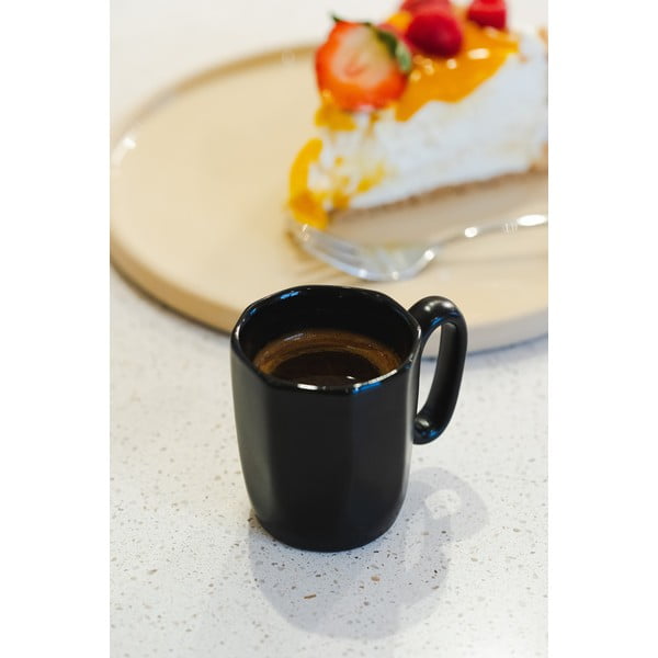 Căni negre 2 buc. pentru espresso din gresie 80 ml Fuori – Vialli Design-image-4