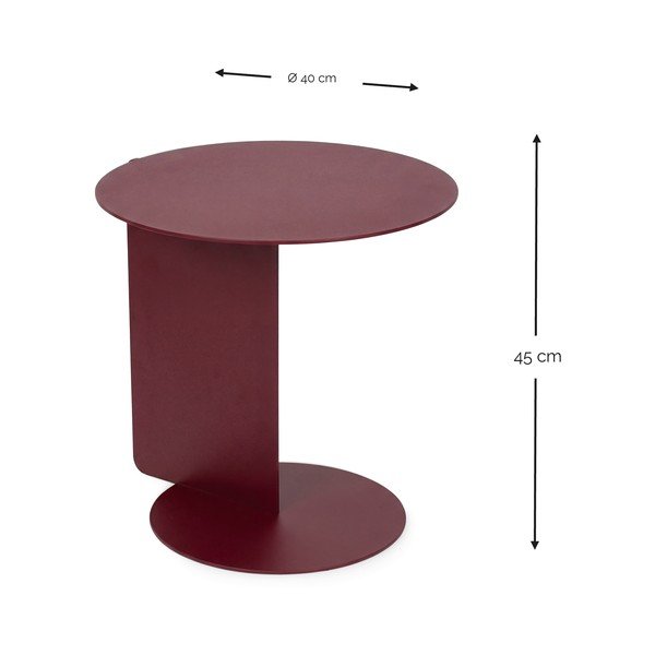Măsuță auxiliară rotundă din oțel ø 40 cm Salsa – Spinder Design-image-3
