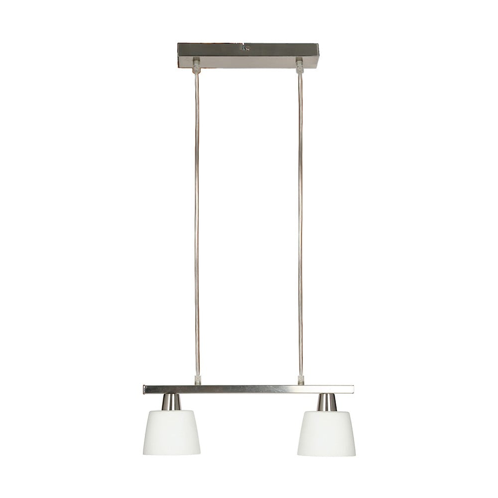 Plafonieră albă cu abajur din sticlă 40x11 cm Hybryda – Candellux Lighting