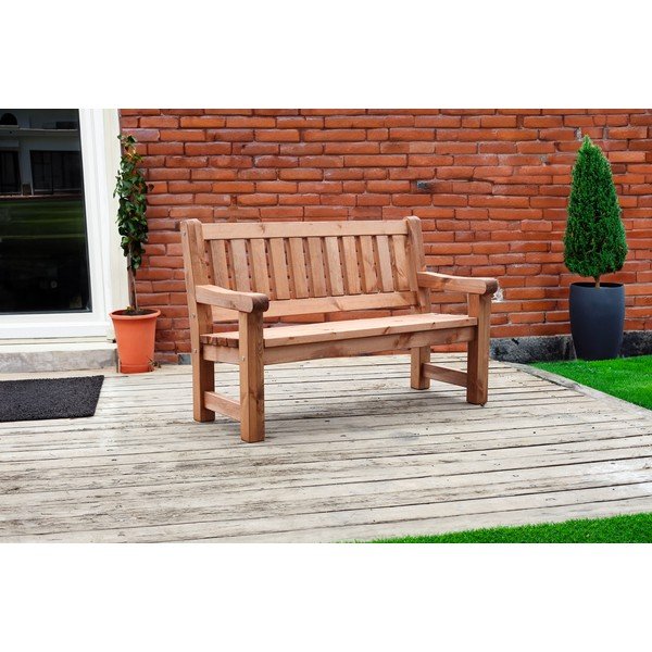 Bancă de grădină maro din lemn masiv Allgäu – Garden Pleasure-image-1