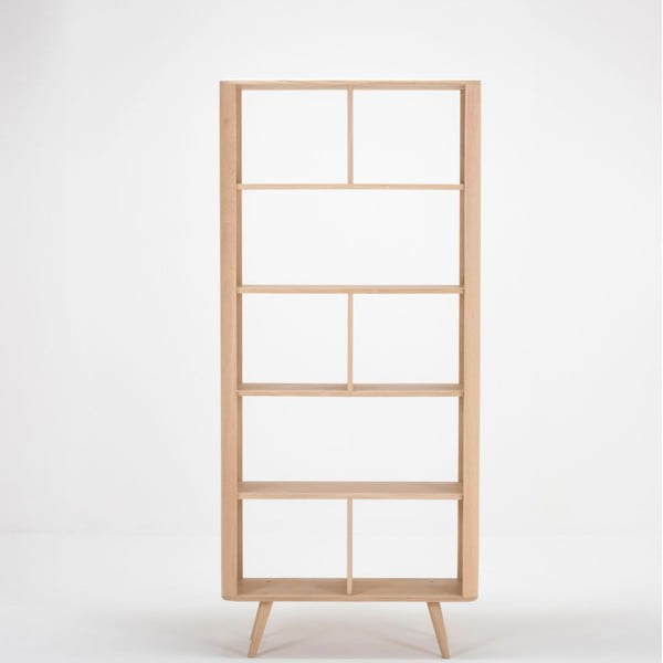 Bibliotecă din lemn de stejar Gazzda Ena, 90 x 35 x 200 cm-image-2