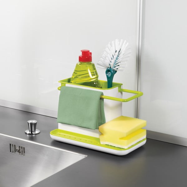 Suport pentru detergent de vase Joseph Joseph Caddy Sink Tidy, alb-verde-image-1