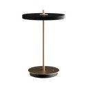 Veioză neagră LED cu intensitate reglabilă cu abajur din metal (înălțime 31 cm) Asteria Move – UMAGE