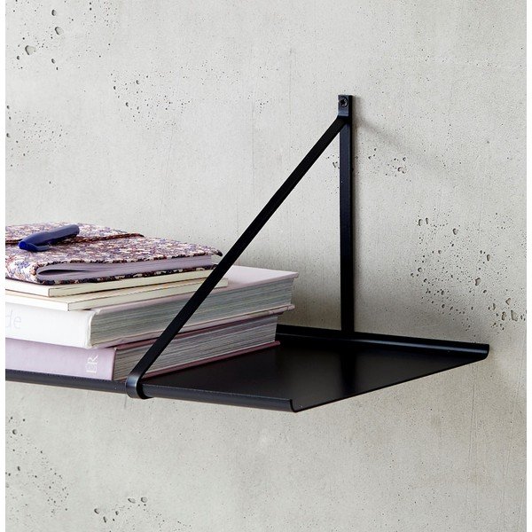 Raft de perete Hammel Edge, 65 x 27 cm, negru-image-2
