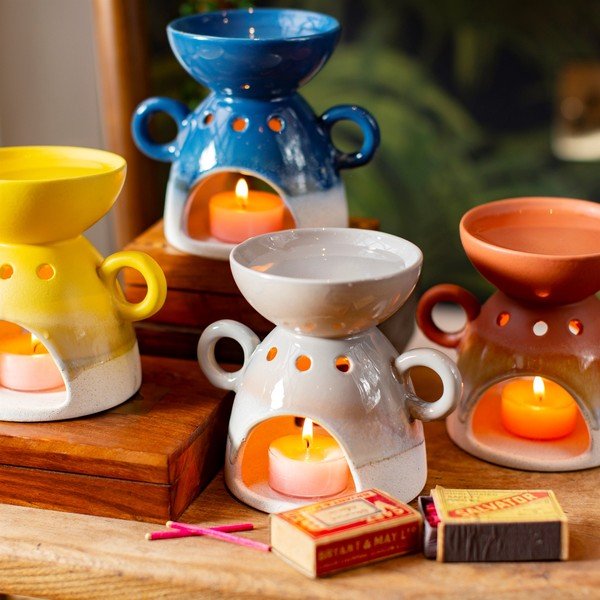 Lampă aromaterapie Sass & Belle Bohemian Home Mojave, gri-image-1