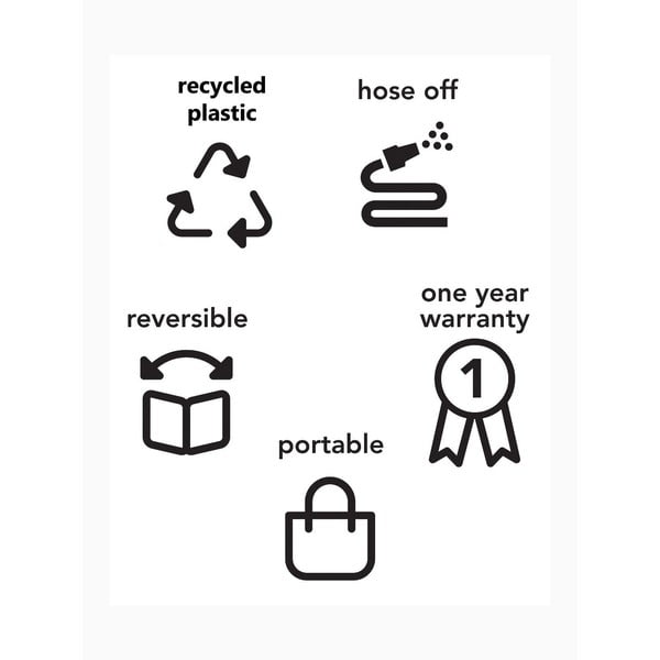 Covor reversibil pentru exterior din plastic reciclat Fab Hab Sydney, 90 x 150 cm, bej - galben-image-4