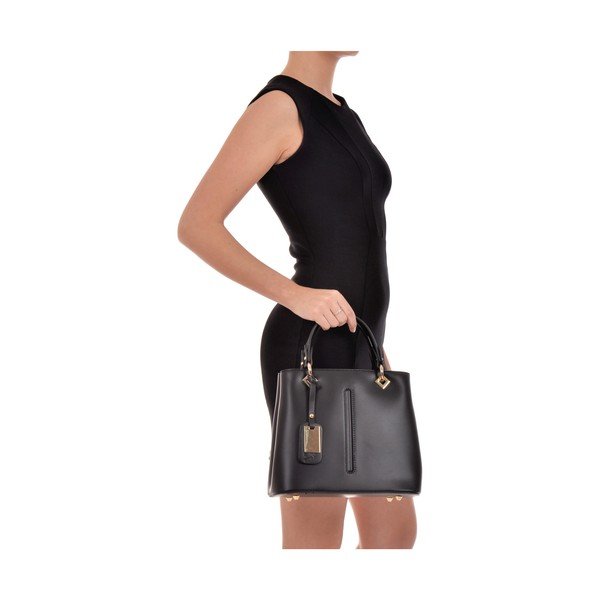 Geantă de mână din piele Roberta M Bella, negru-image-2