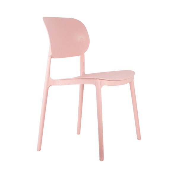 Scaune de dining roz-deschis 4 buc. din plastic Cheer – Leitmotiv