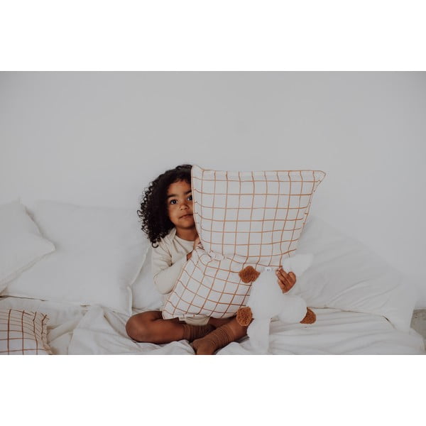 Set pentru pătuț bej Camel Check – Malomi Kids-image-3