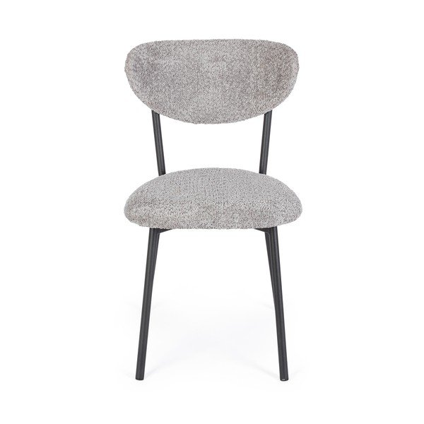 Scaun de dining gri deschis tapițat Ludmilla – Bizzotto-image-1