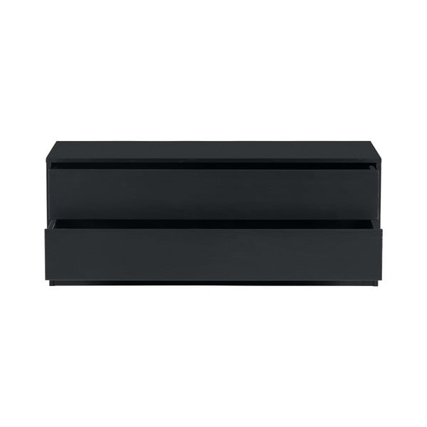 Masă TV modulară neagră din lemn masiv de pin 100x40 cm Finca – WOOOD-image-2