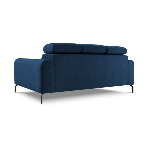 Canapea reglabilă cu suprafață de catifea Milo Casa Nico, albastru-image-4