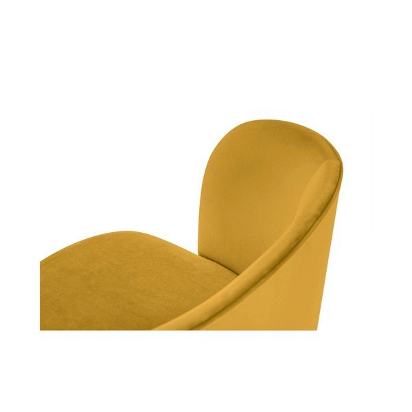 Scaun cu tapițerie de catifea Windsor & Co Sofas Aurora, galben-image-3