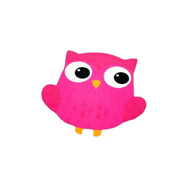 Covor pentru copii Zala Living Owl , 100 x 100 cm, roz
