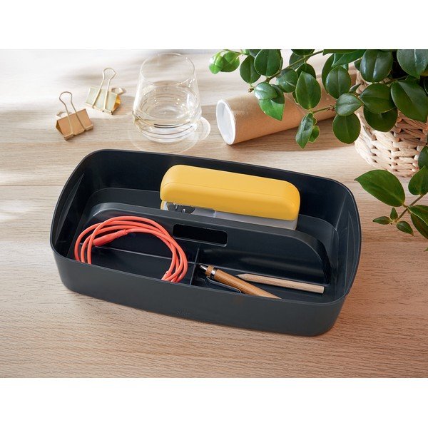 Organizator de birou din plastic negru MyBox - Leitz-image-2