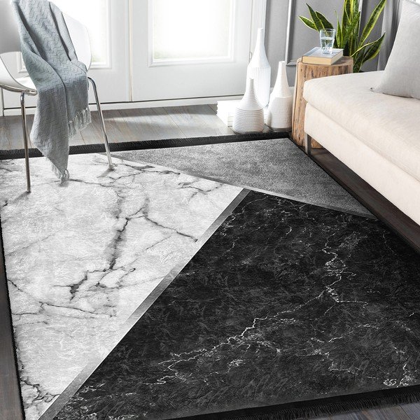 Covor alb-negru 80x150 cm – Mila Home-image-4