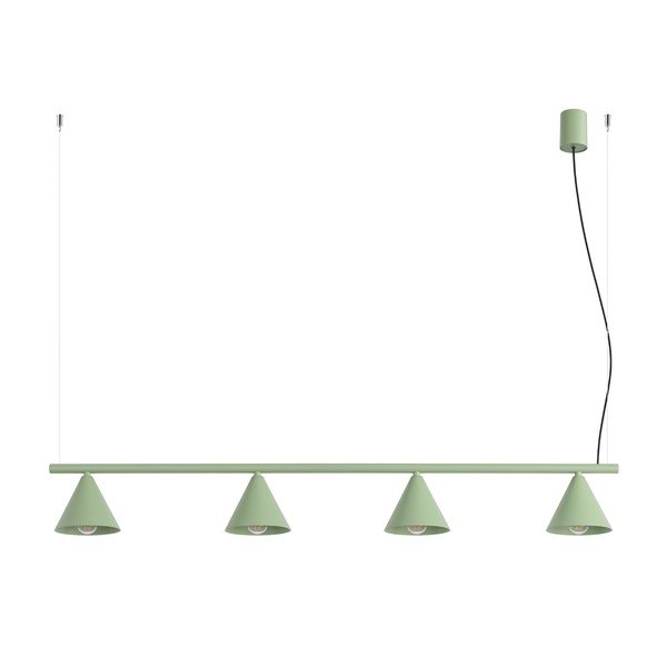 Lustră verde salvie din oțel Zylo – Sollux