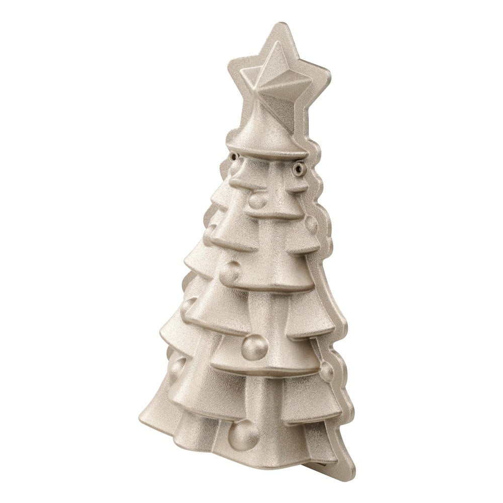 Formă de copt bej din aluminiu White Christmas Baking - Dr. Oetker, 16 x 26 cm