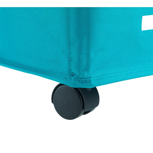 Coș de rufe Wenko Quadro, 79,2 l, albastru petrol-image-2